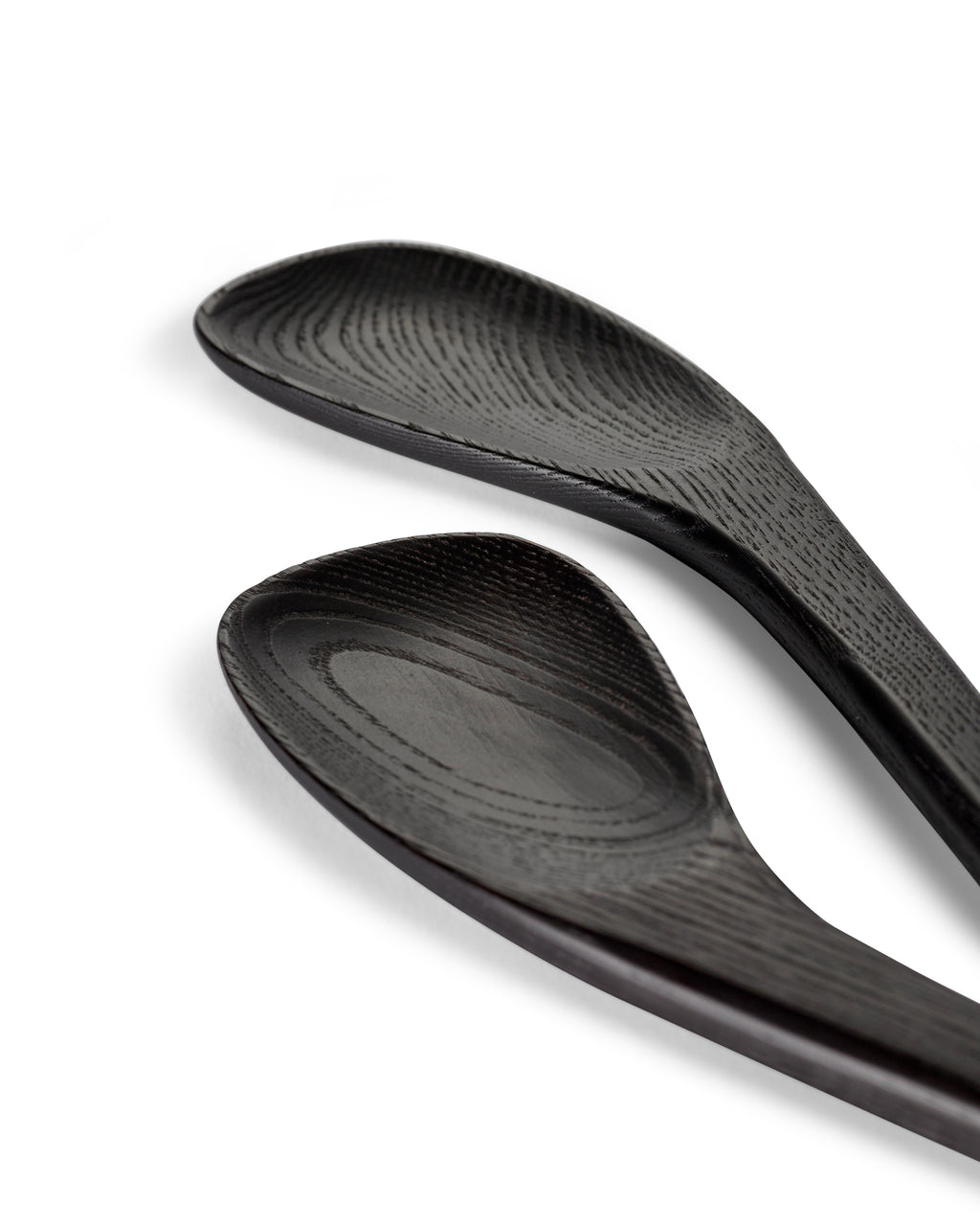 Out Of Lines Kitchen & Table - Set Of 2 Salad Servers - Carbonised Ash - Black