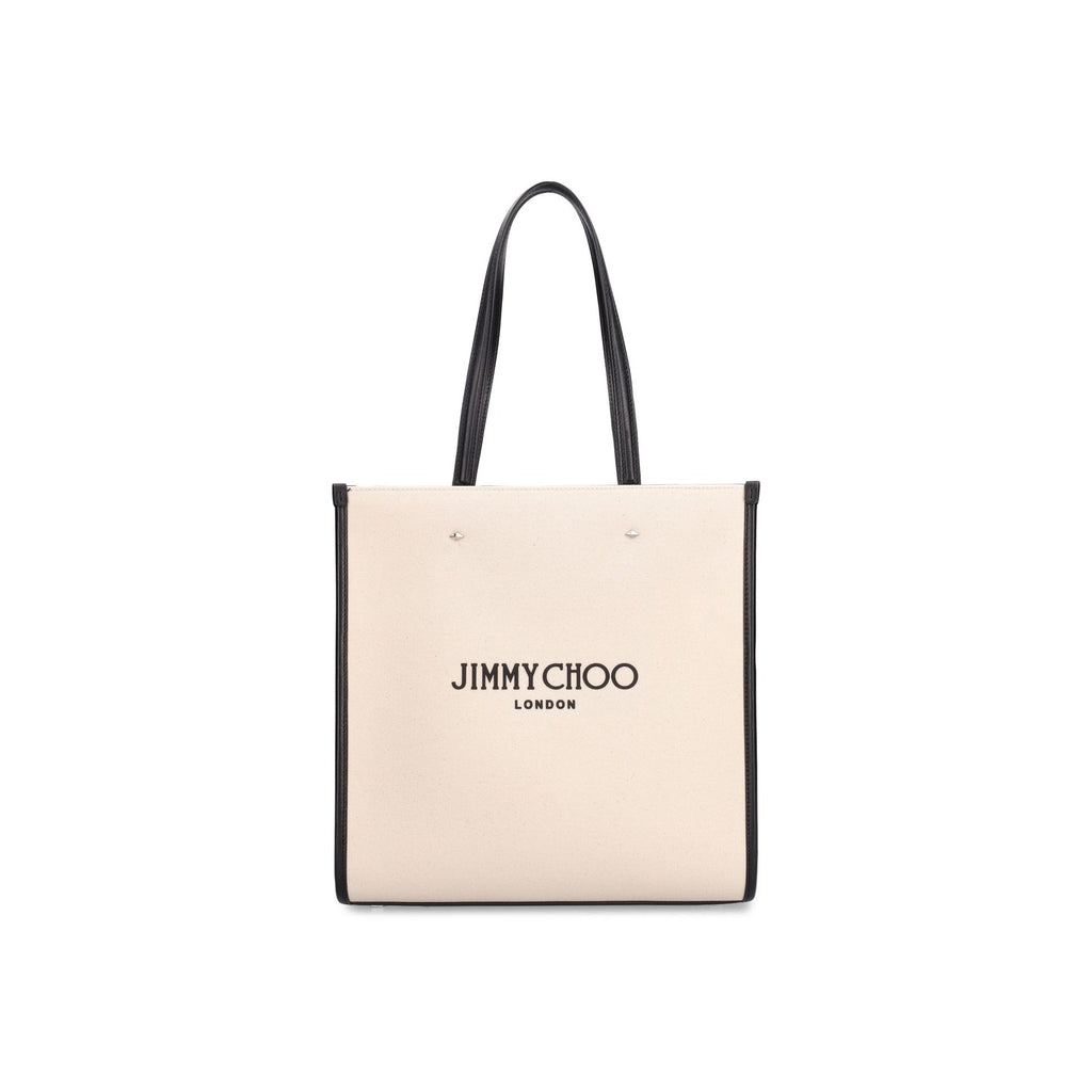 Jimmy Choo - Cabas Medium Logo - Femme - Beige