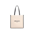 Jimmy Choo - Cabas Medium Logo - Femme - Beige