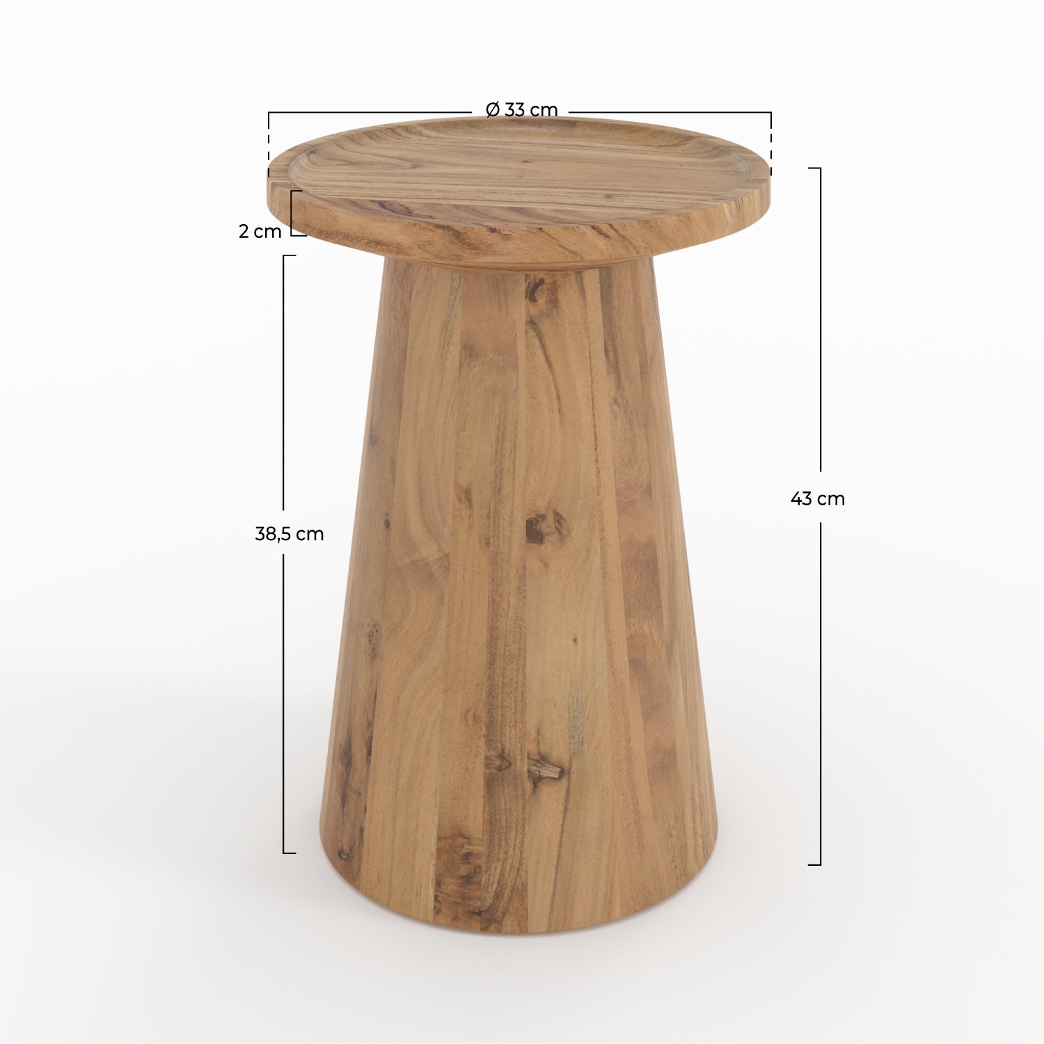 Capucine - Table D'Appoint En Bois Massif D'Acacia