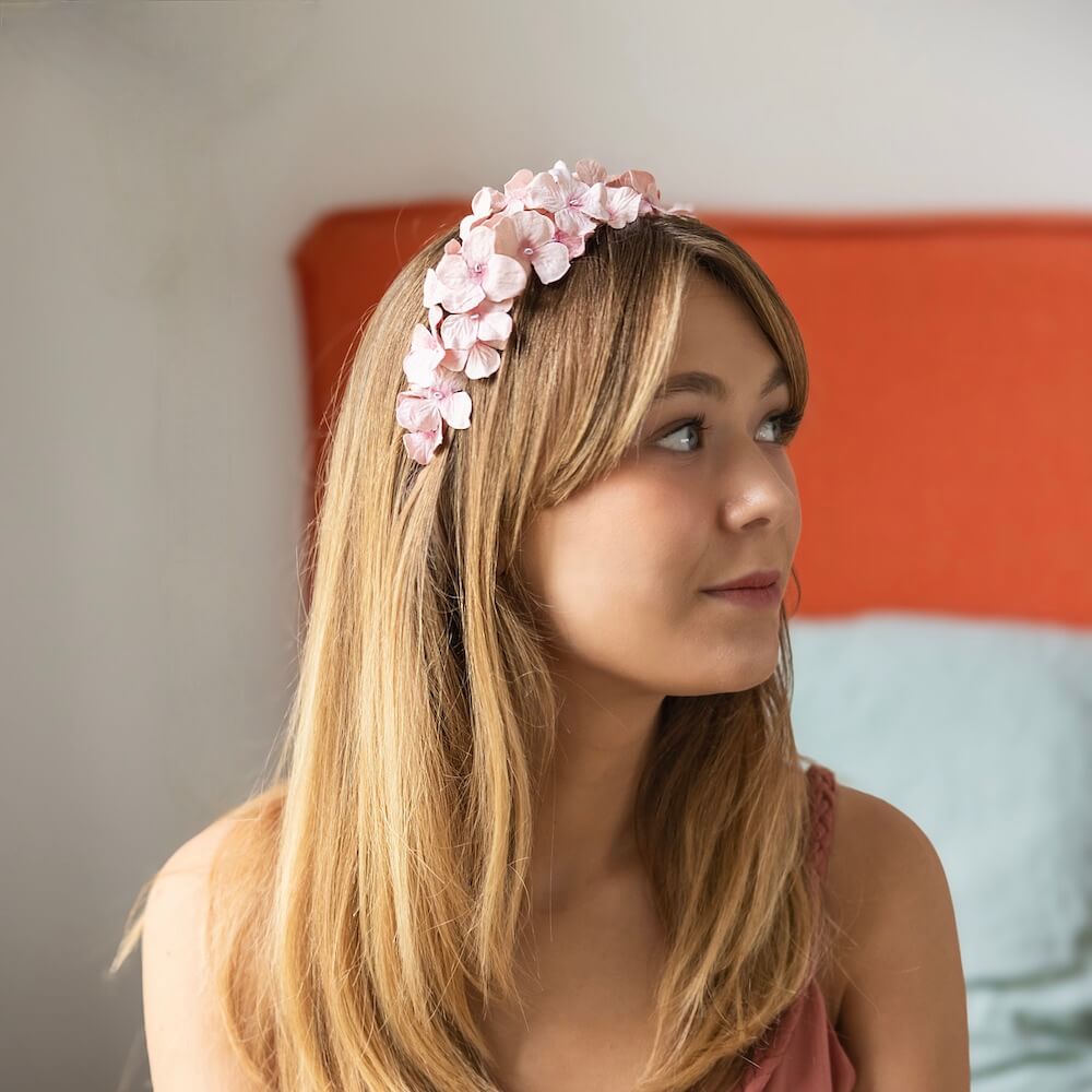 Serre Tête En Papier Rose M