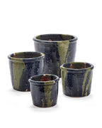 Glazed Shades - Vaso Da Fiori - M - Terracotta - Blu Grigio