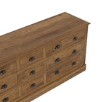 Tobias - Buffet 9 Tiroirs En Bois De Cèdre Recyclé