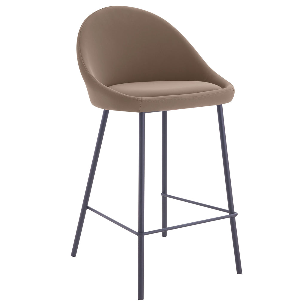 Misty - Lot De 2 Chaises Pour Îlot Central En Pu Marron