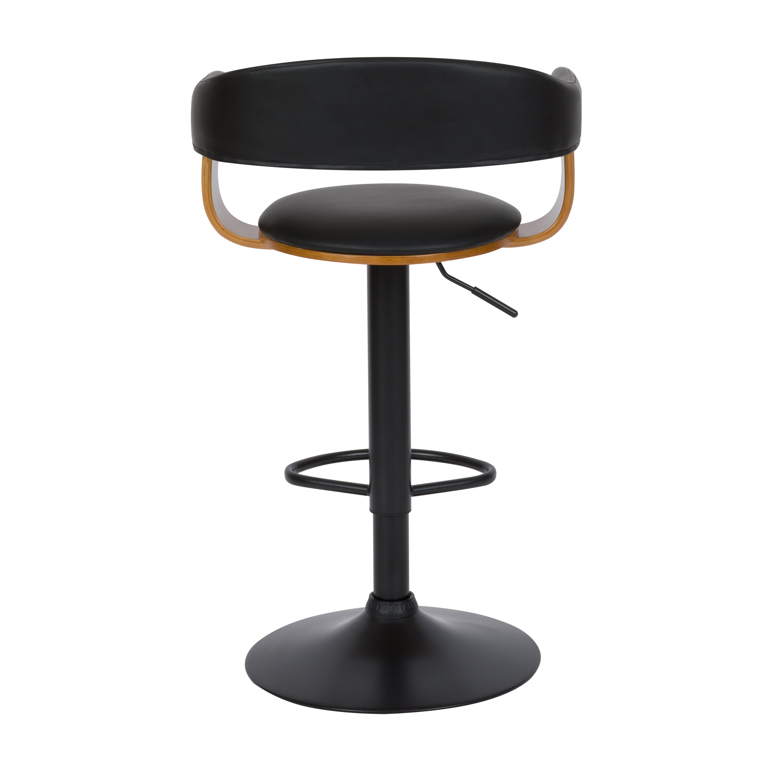 Harold - Chaise De Bar Réglable En Cuir Synthétique Noir