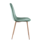Fredrik - Lot De 2 Chaises En Velours Vert D'Eau