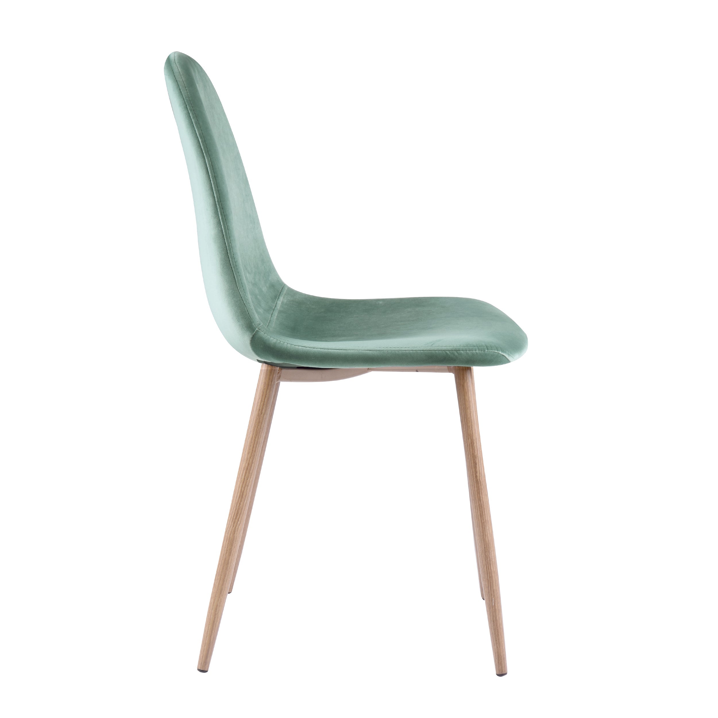 Fredrik - Lot De 2 Chaises En Velours Vert D'Eau