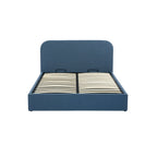 Tilly - Lit Double Avec Coffre En Tissu Bleu