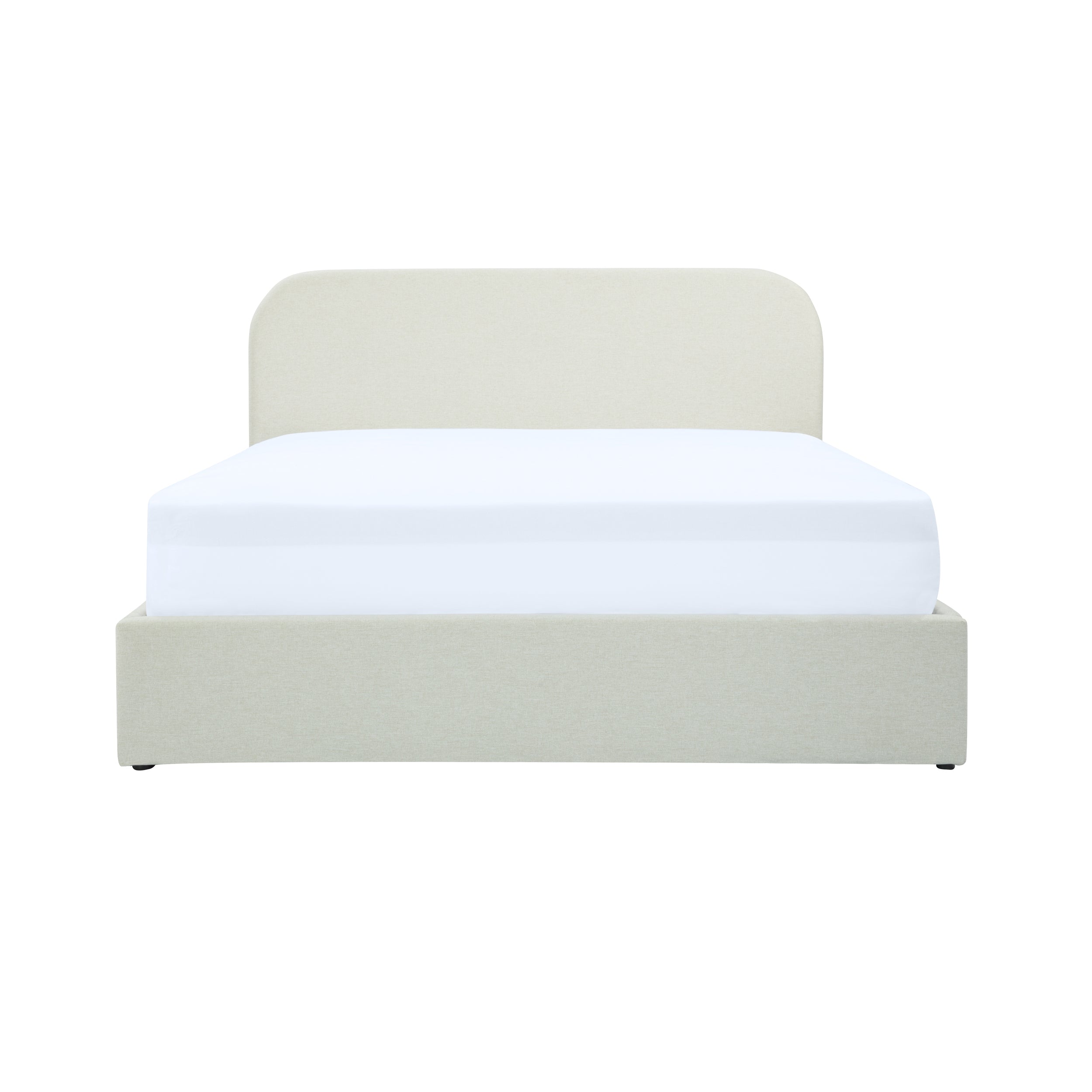 Tilly - Lit Double Avec Coffre En Tissu Gris/Beige