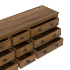 Tobias - Buffet 9 Tiroirs En Bois De Cèdre Recyclé