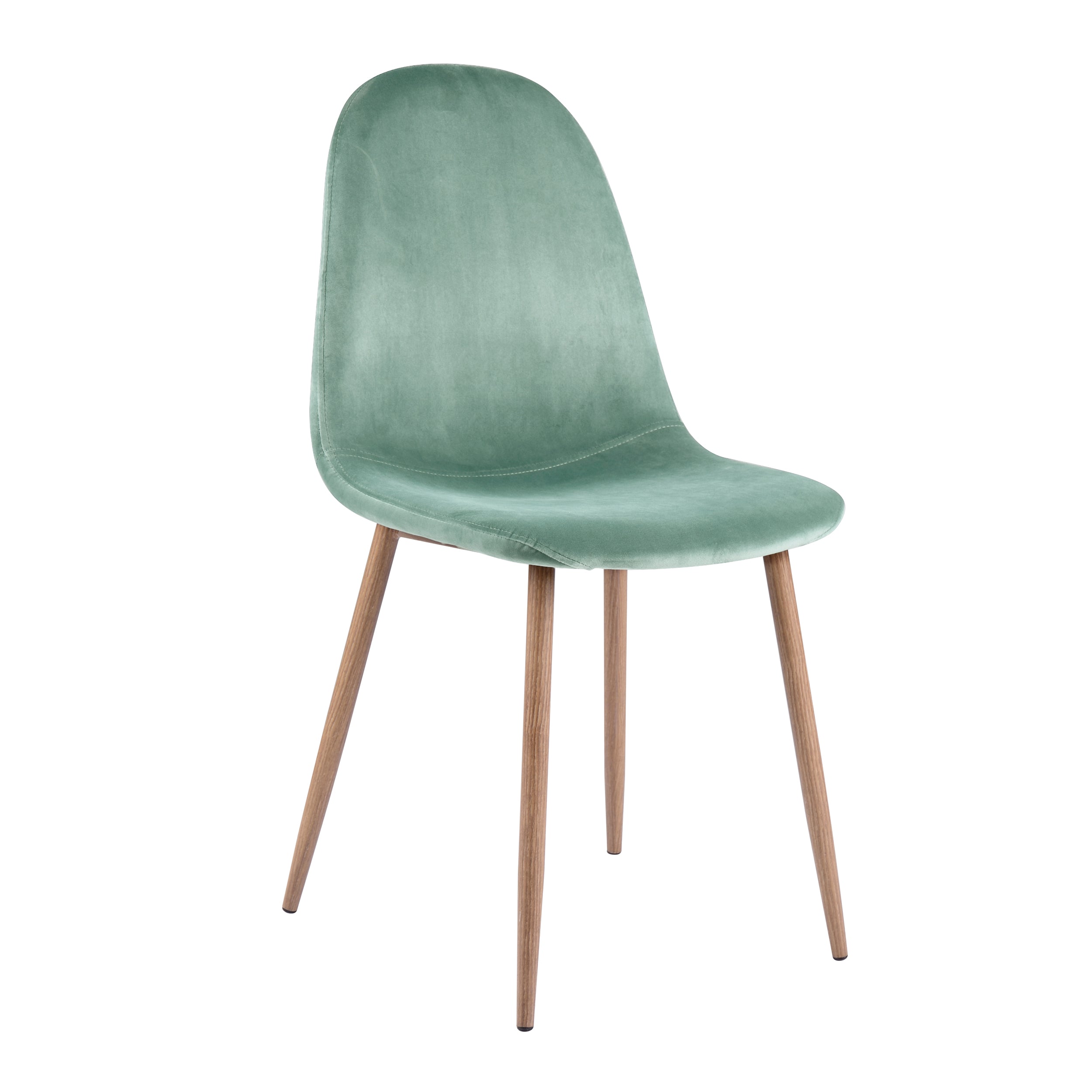 Fredrik - Lot De 2 Chaises En Velours Vert D'Eau