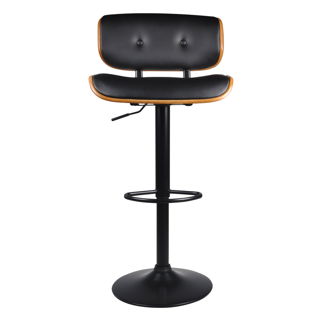 Melchior - Chaise De Bar Réglable En Cuir Synthétique Noir