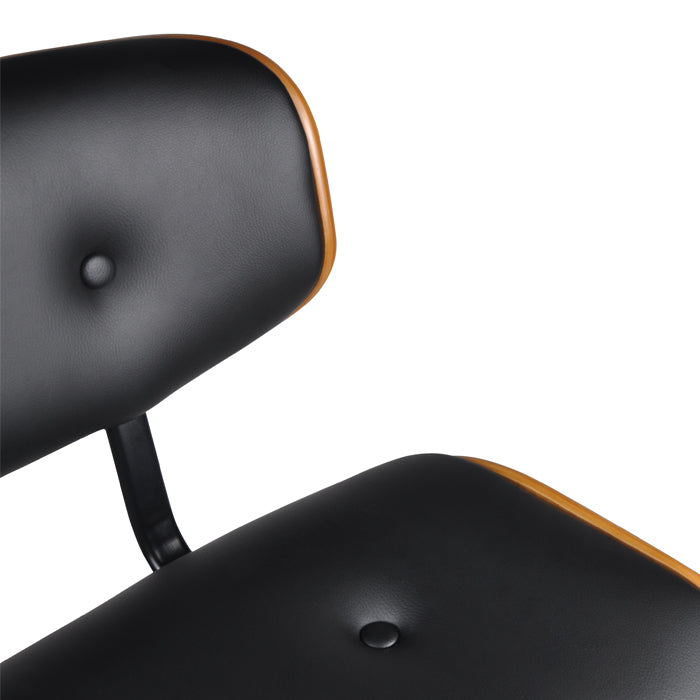 Melchior - Chaise De Bar Réglable En Cuir Synthétique Noir