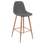 Fredrik - Lot De 2 Chaises De Bar En Tissu Gris