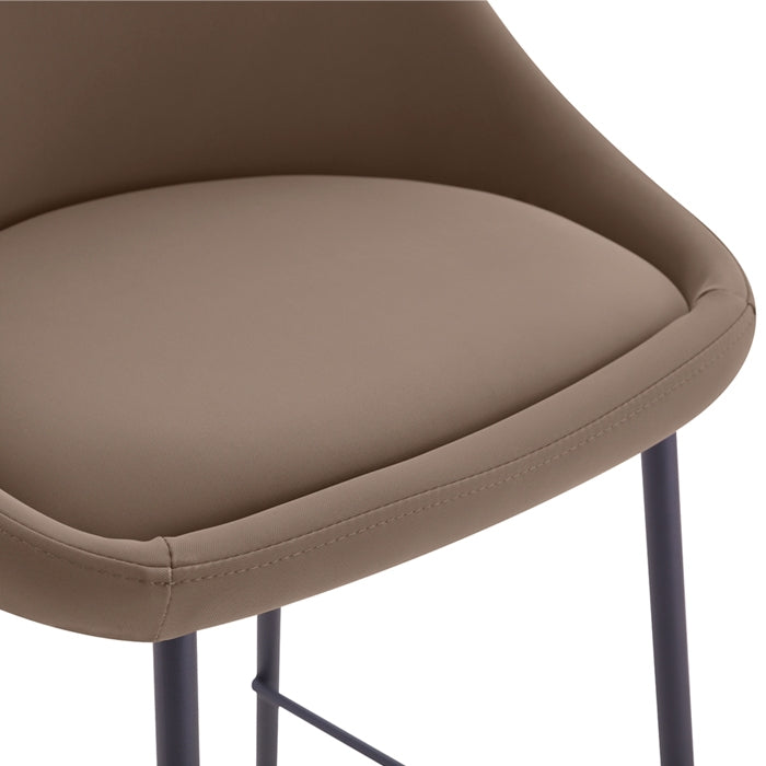 Misty - Lot De 2 Chaises Pour Îlot Central En Pu Marron
