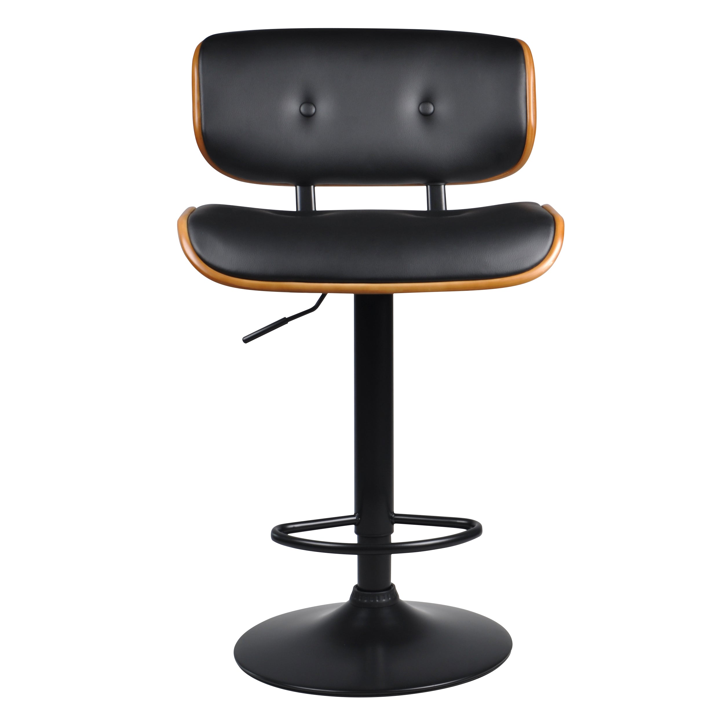 Melchior - Chaise De Bar Réglable En Cuir Synthétique Noir
