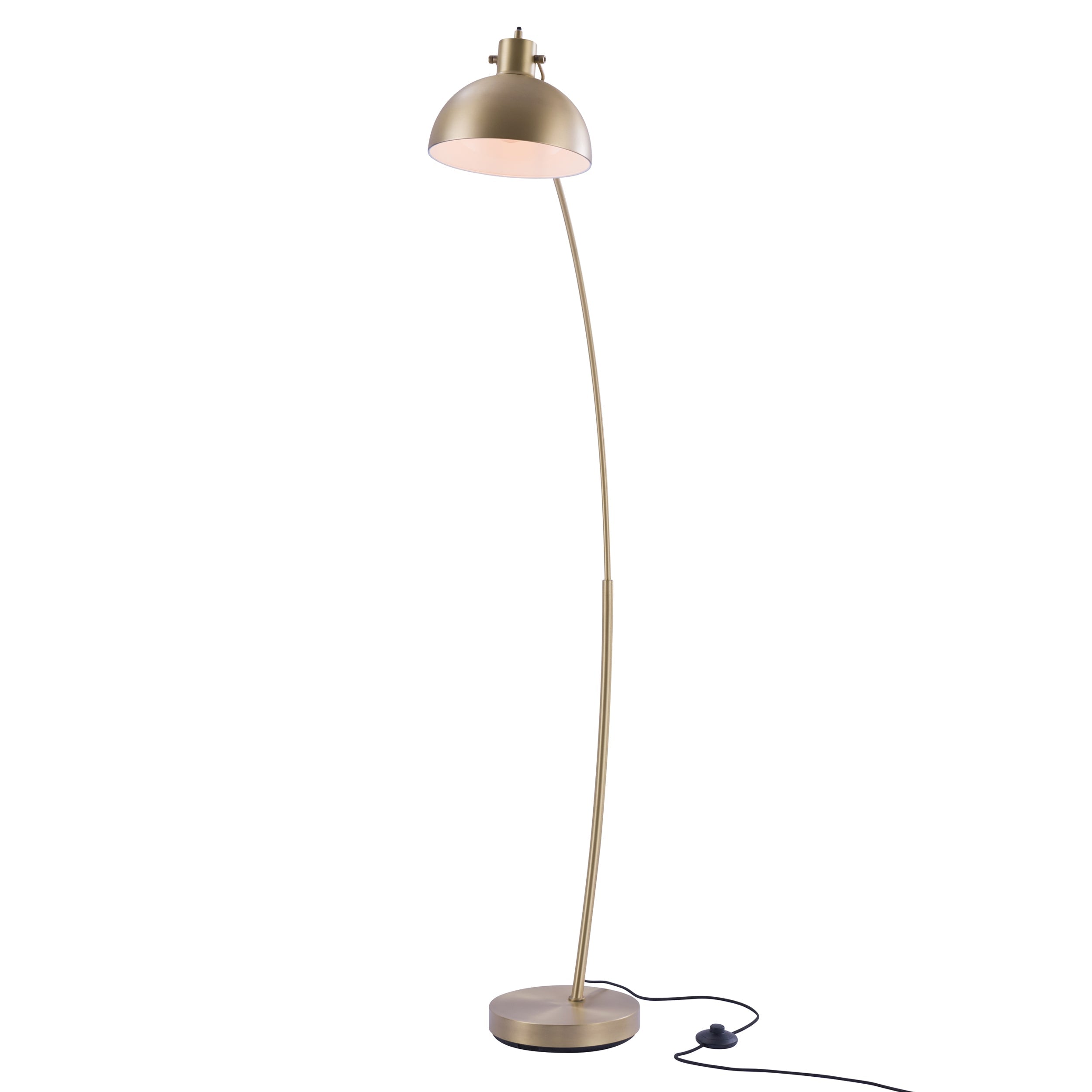 Jersey - Lampadaire En Métal Couleur Laiton