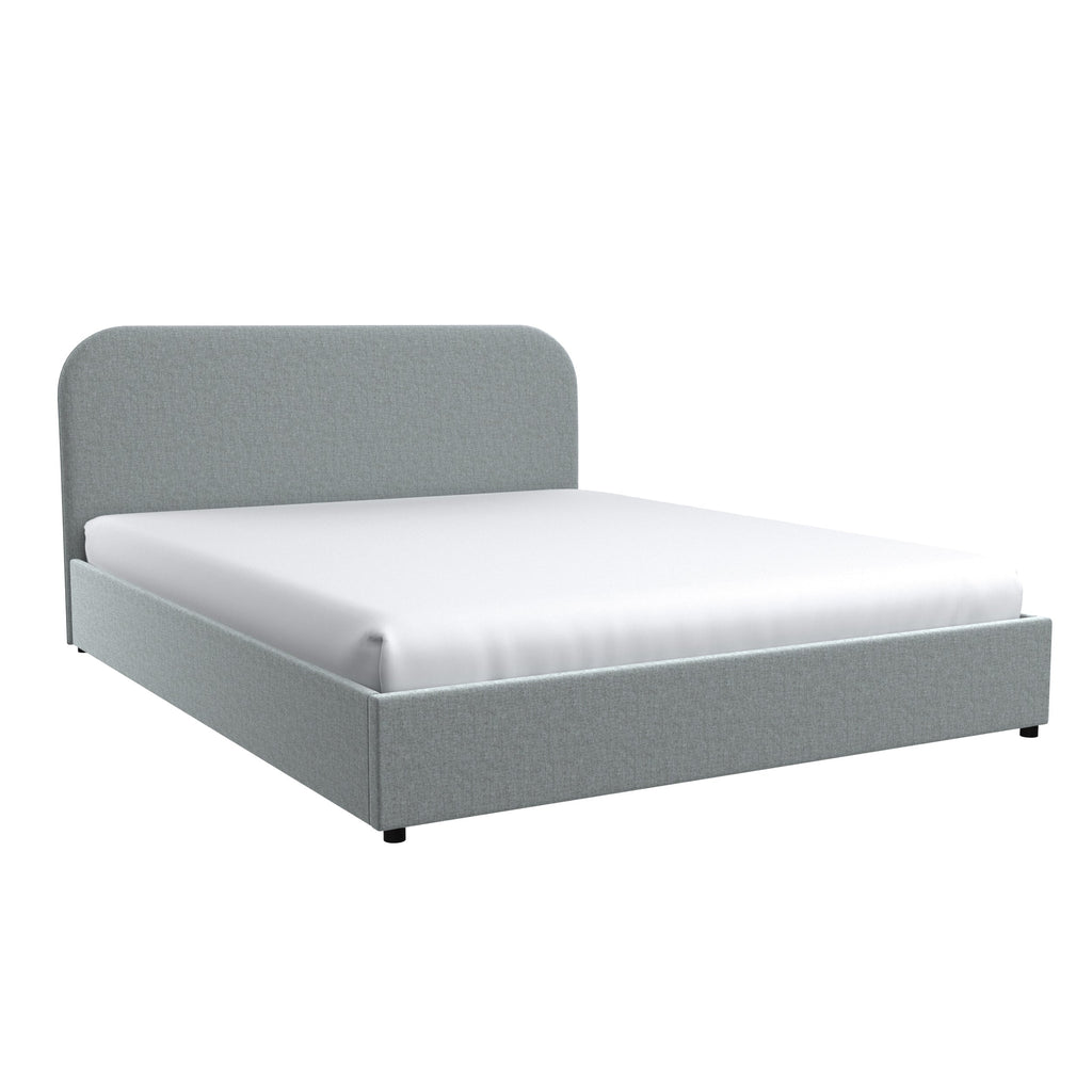 Tilly - Lit Double Avec Coffre En Tissu Gris