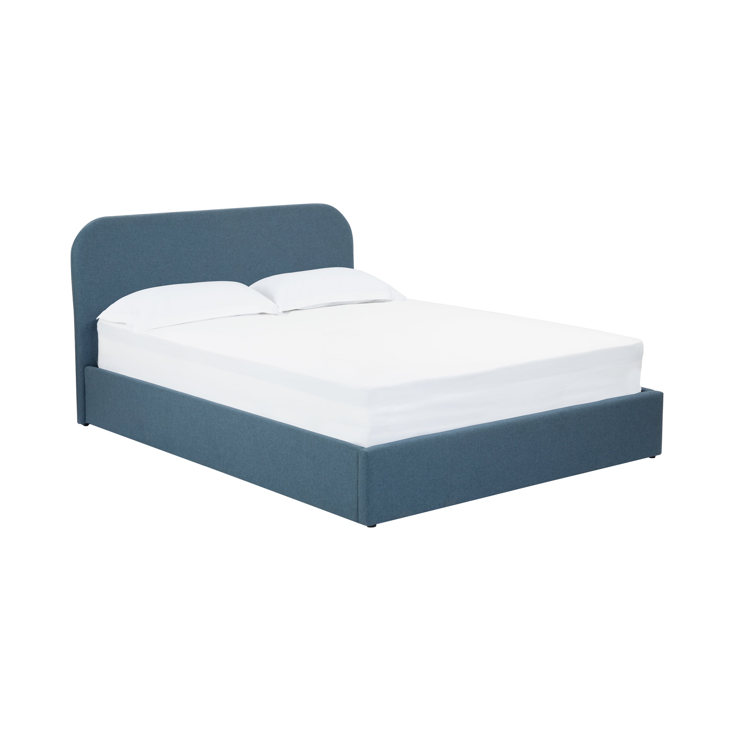 Tilly - Lit Double Avec Coffre En Tissu Bleu
