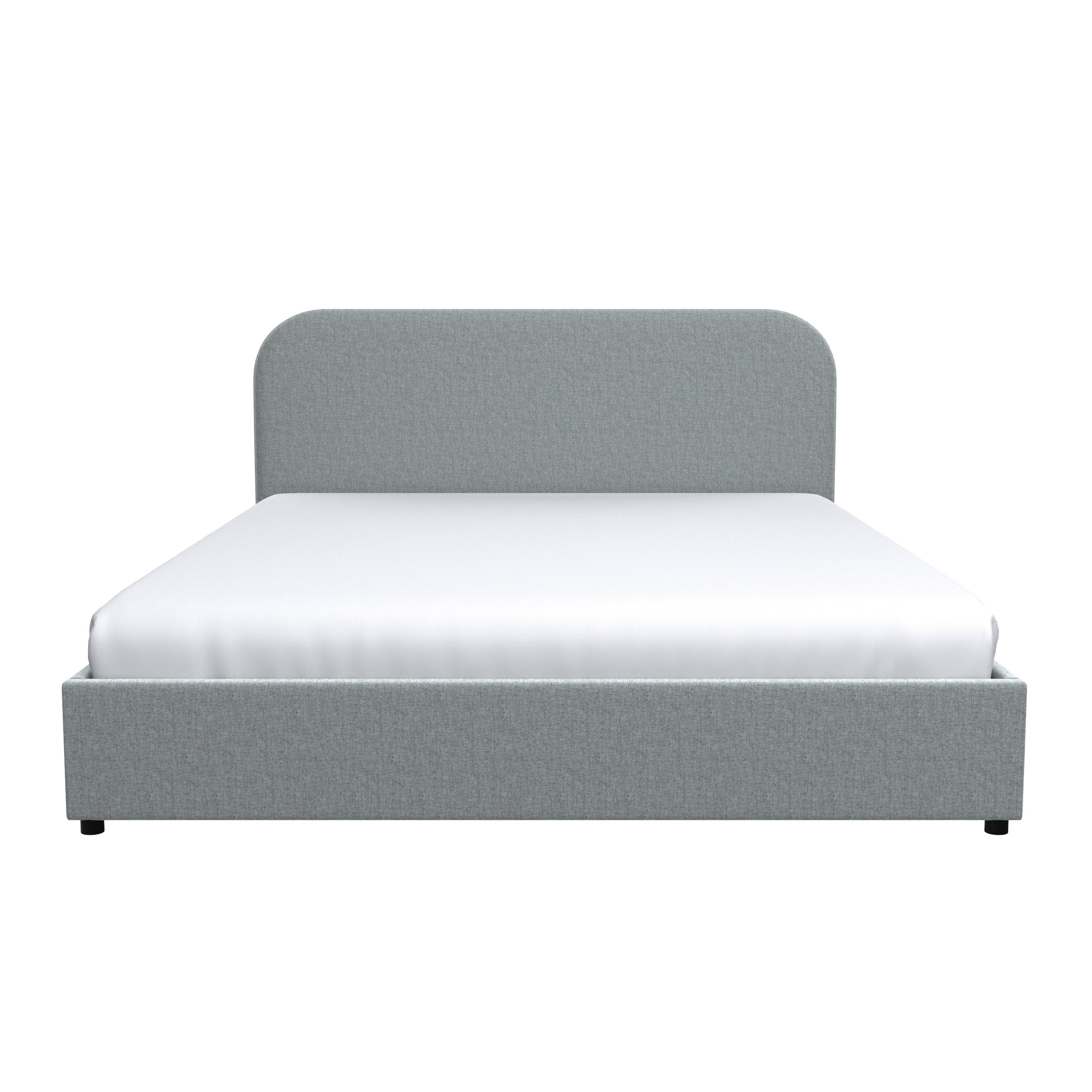 Tilly - Lit Double Avec Coffre En Tissu Gris