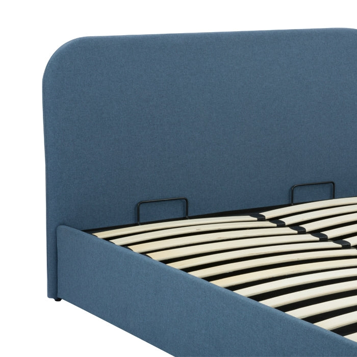 Tilly - Lit Double Avec Coffre En Tissu Bleu