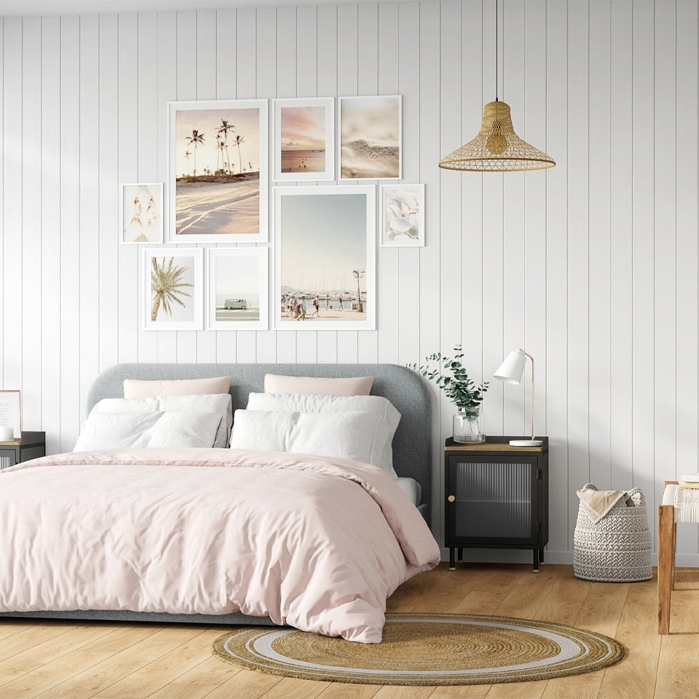 Tilly - Cama Doble Con Baúl De Tela Gris