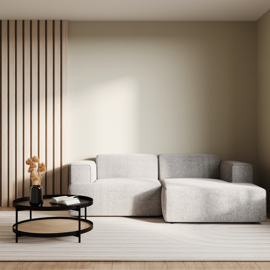 Lukut - Coffee Table In Cane And Black Mindi Wood