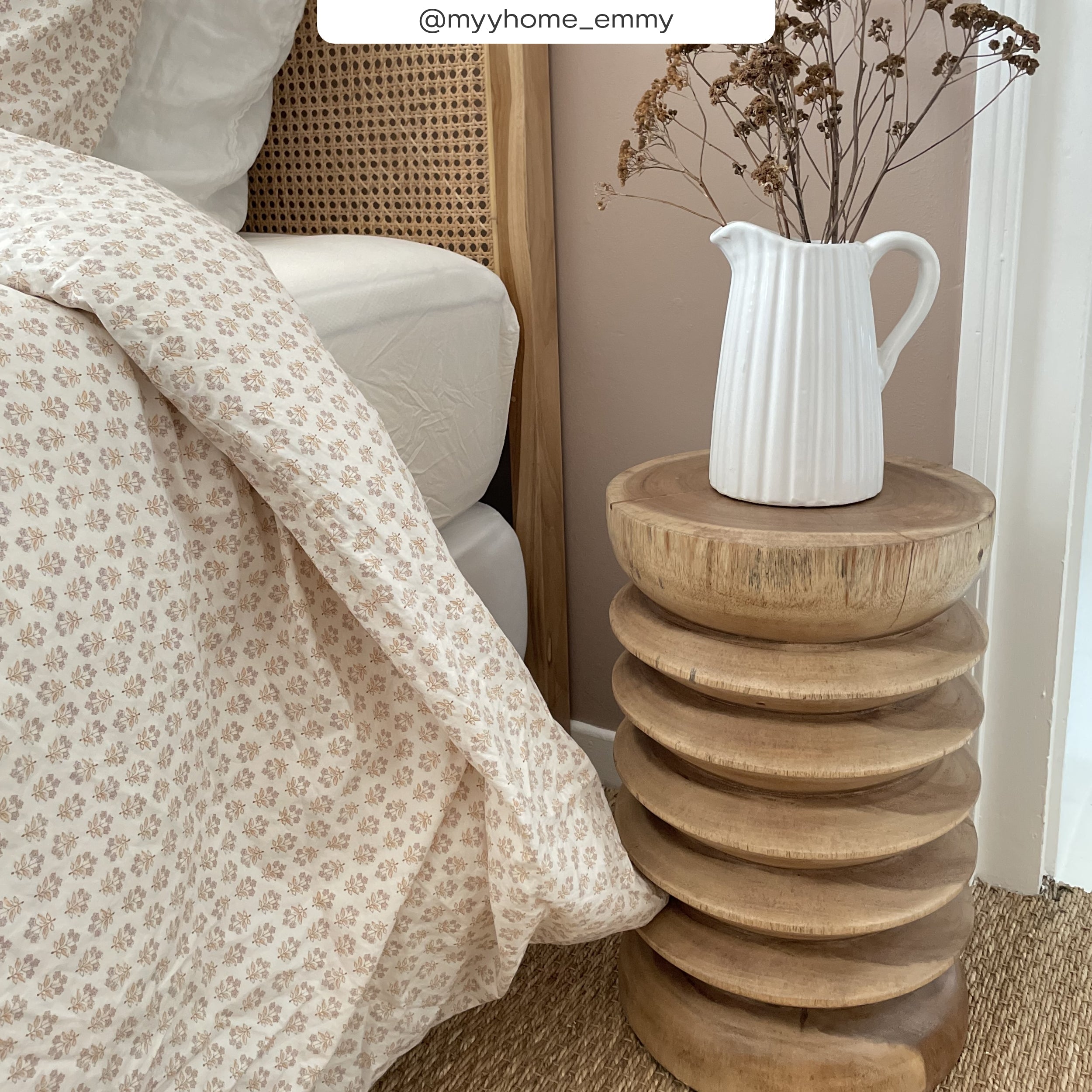 Lewa - Tabouret Rond En Bois De Suar
