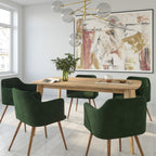 Omán - Mesa rectangular para 4/6 personas extensible en madera clara