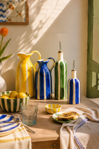 Small Oil Bottle - Blue Linhas