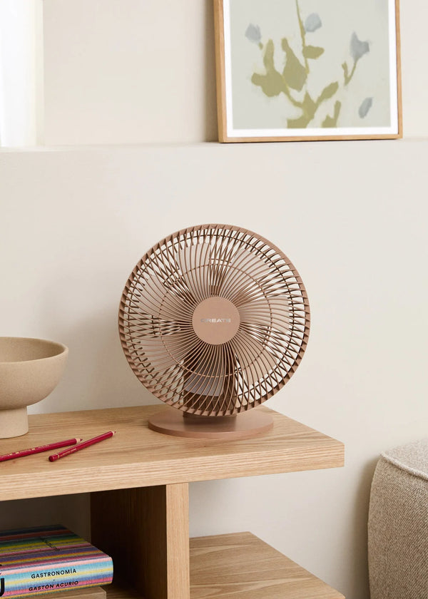Air Dual Compact - Ventilateur De Table Et Mural Rechargeable 10W - Moka