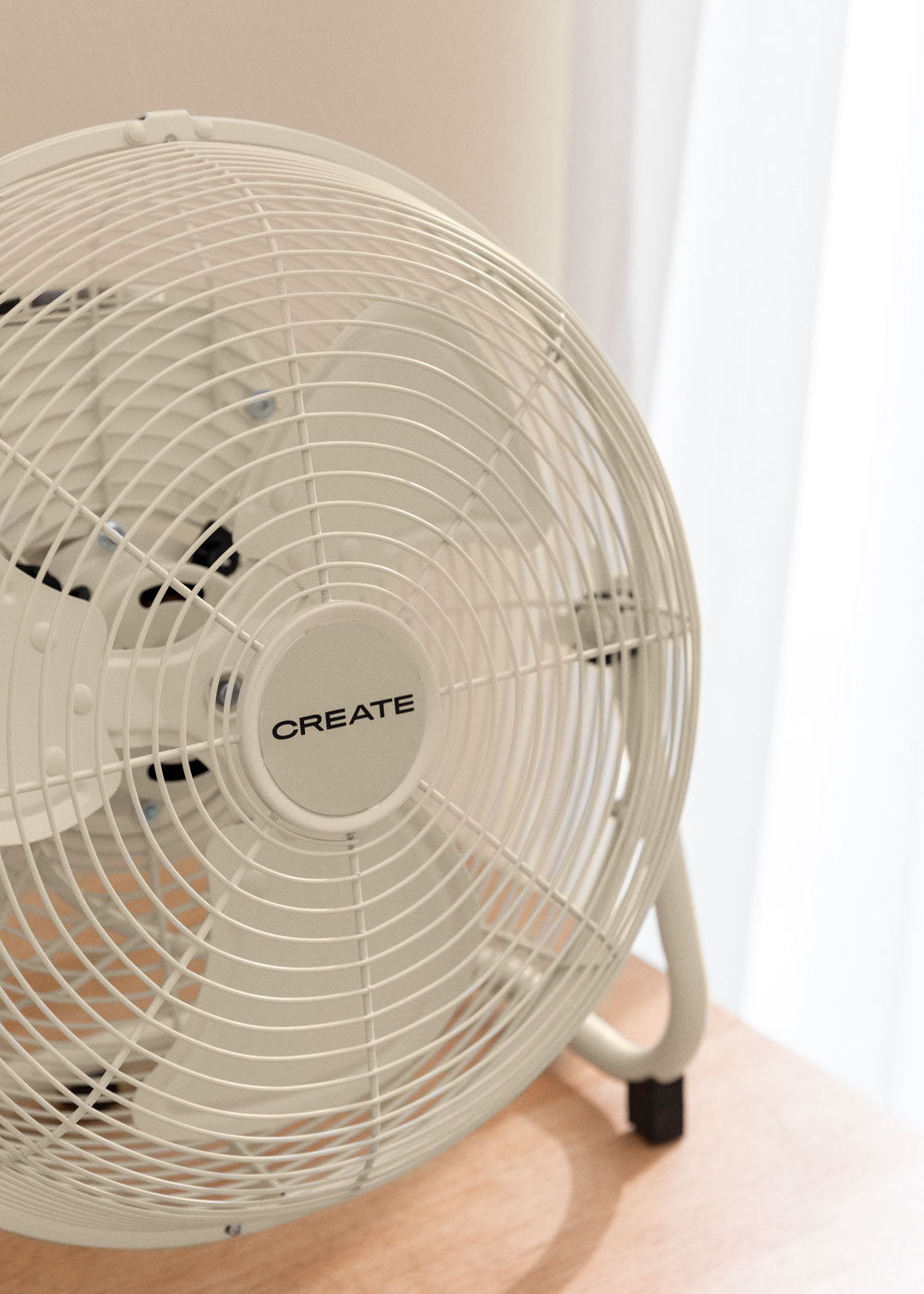 Air Floor Retro - Ventilateur Industriel - 12" - Blanc Cassé