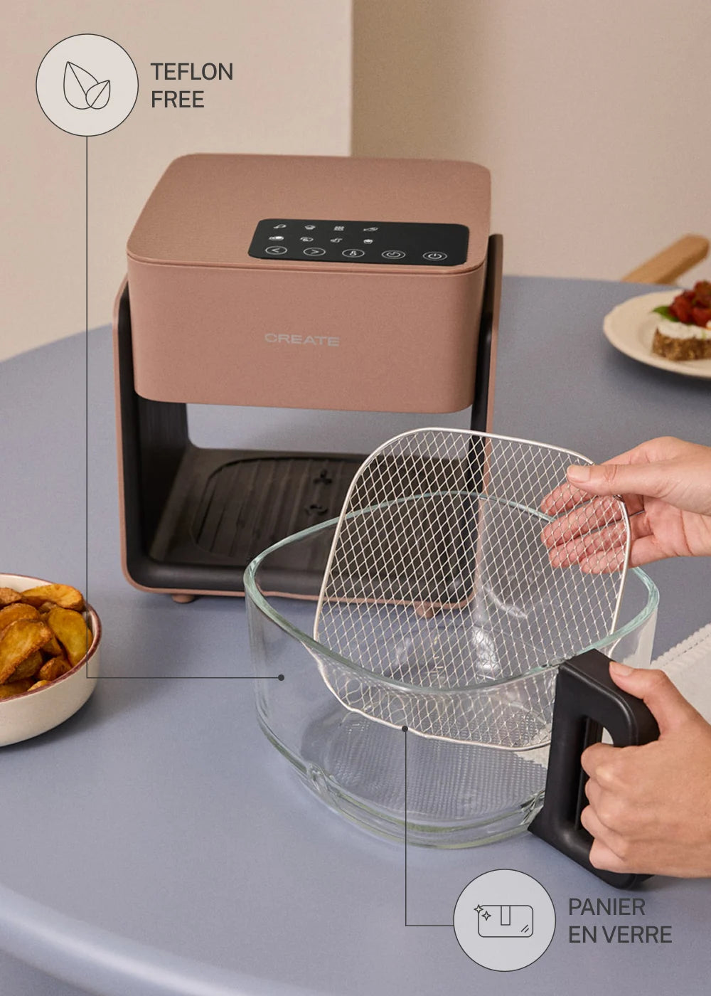 Air Fryer - Freidora Sin Aceite 4,2 L Con Vaporizador De Agua - Moka