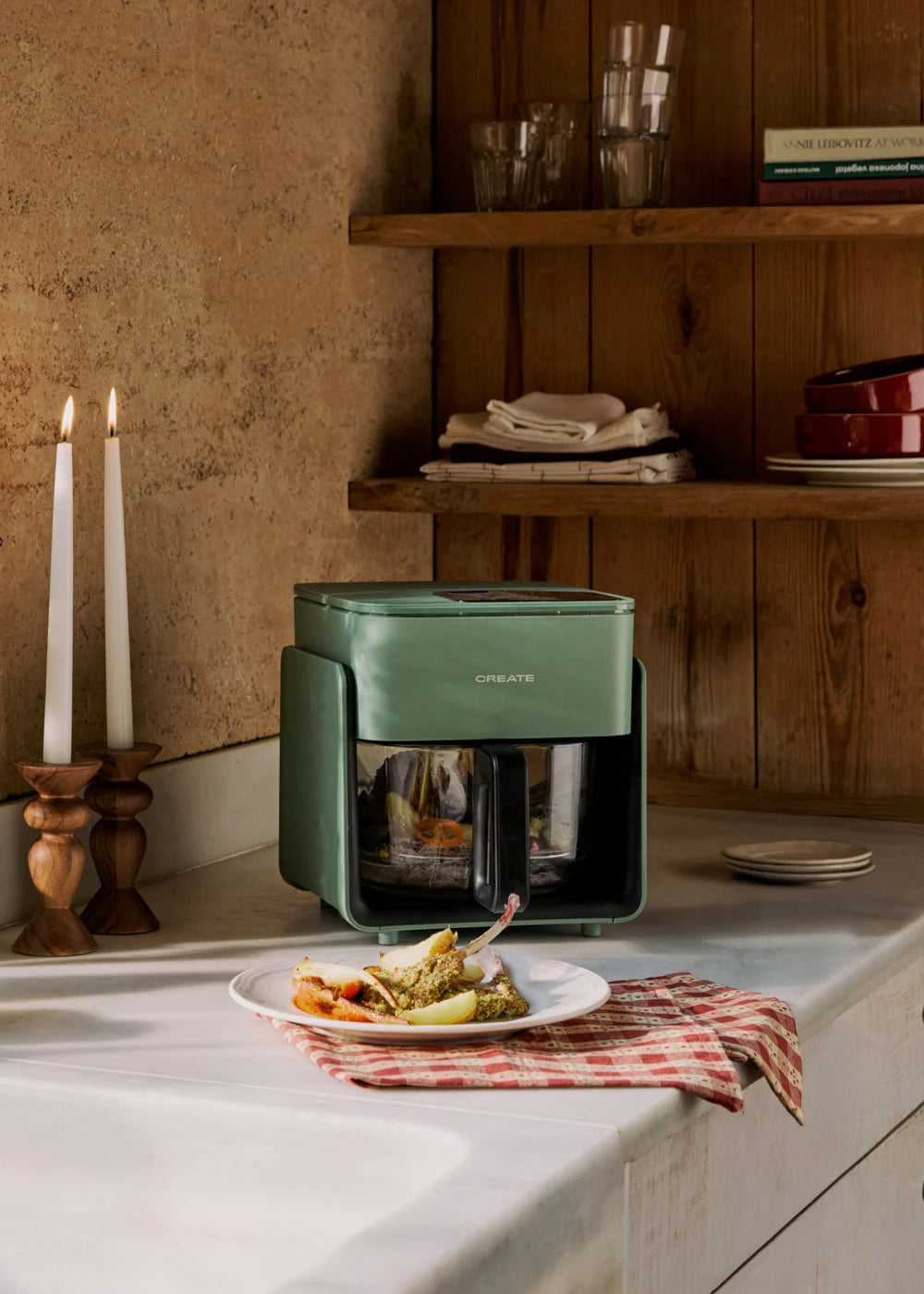 Air Fryer Studio Crystal - Friteuse Sans Huile 4.2L  - Vert Sauge