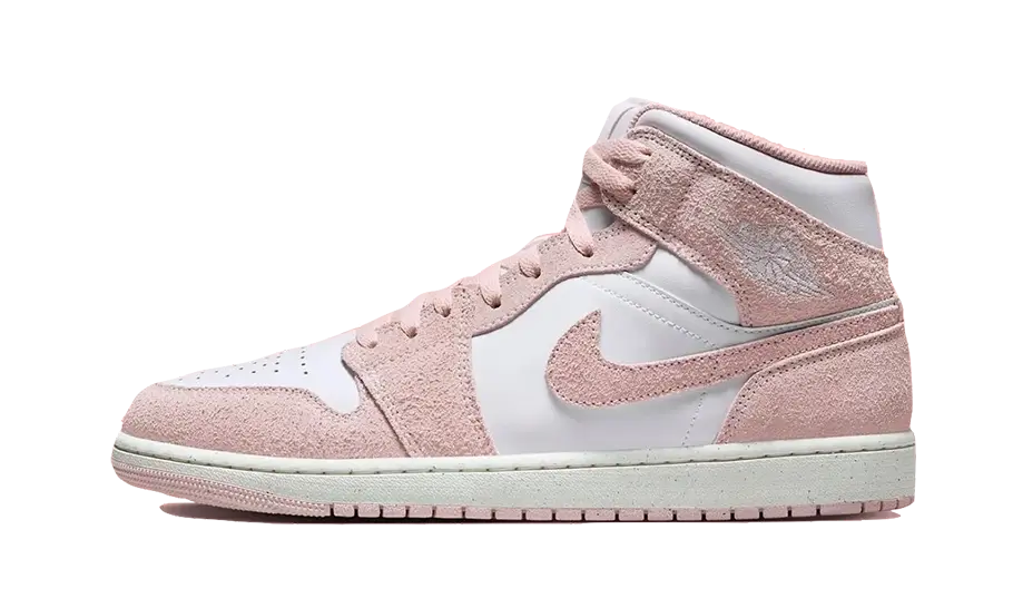 Air Jordan - Air Jordan 1 Mid Pink Suede - Noir