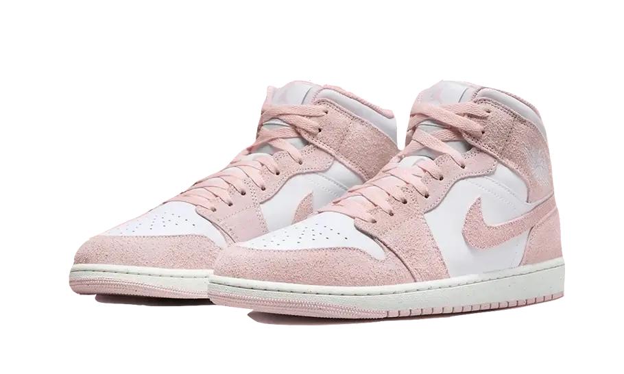Air Jordan - Air Jordan 1 Mid Pink Suede - Noir