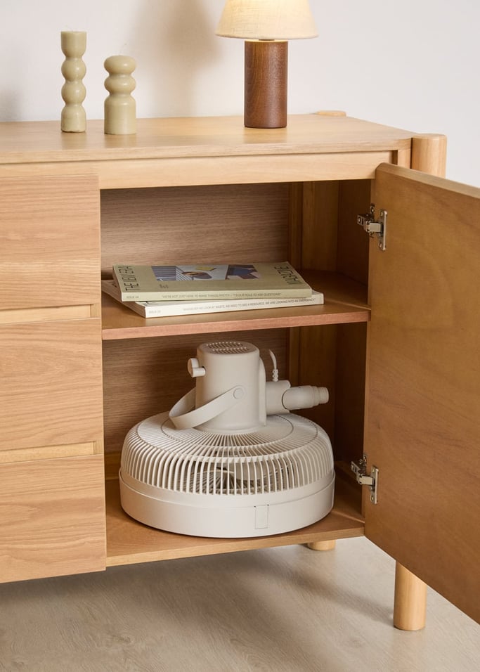 Foldable Air Stand - 50W Foldable Pedestal Fan - Off White