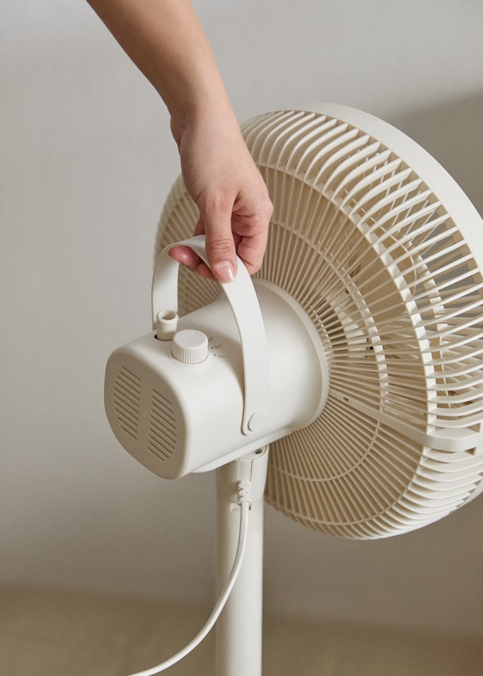 Foldable Air Stand - 50W Foldable Pedestal Fan - Off White