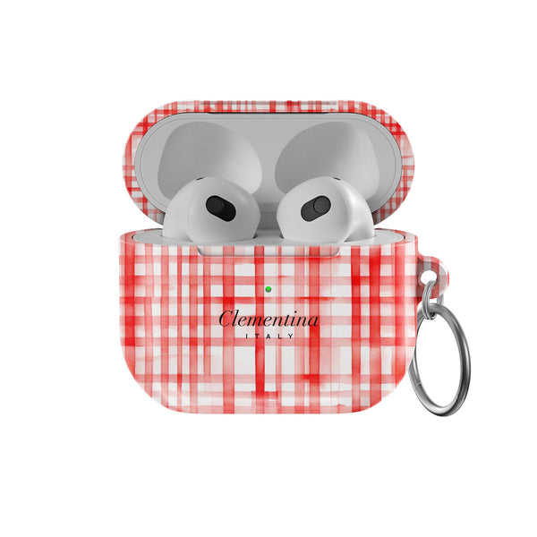 Coque Red Gingham Pour Apple Airpods 4