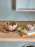Reiko - Lot de 4 Photophores - Marron - Marbre