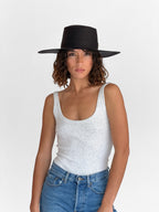 Chapeau Paille Alba - Black