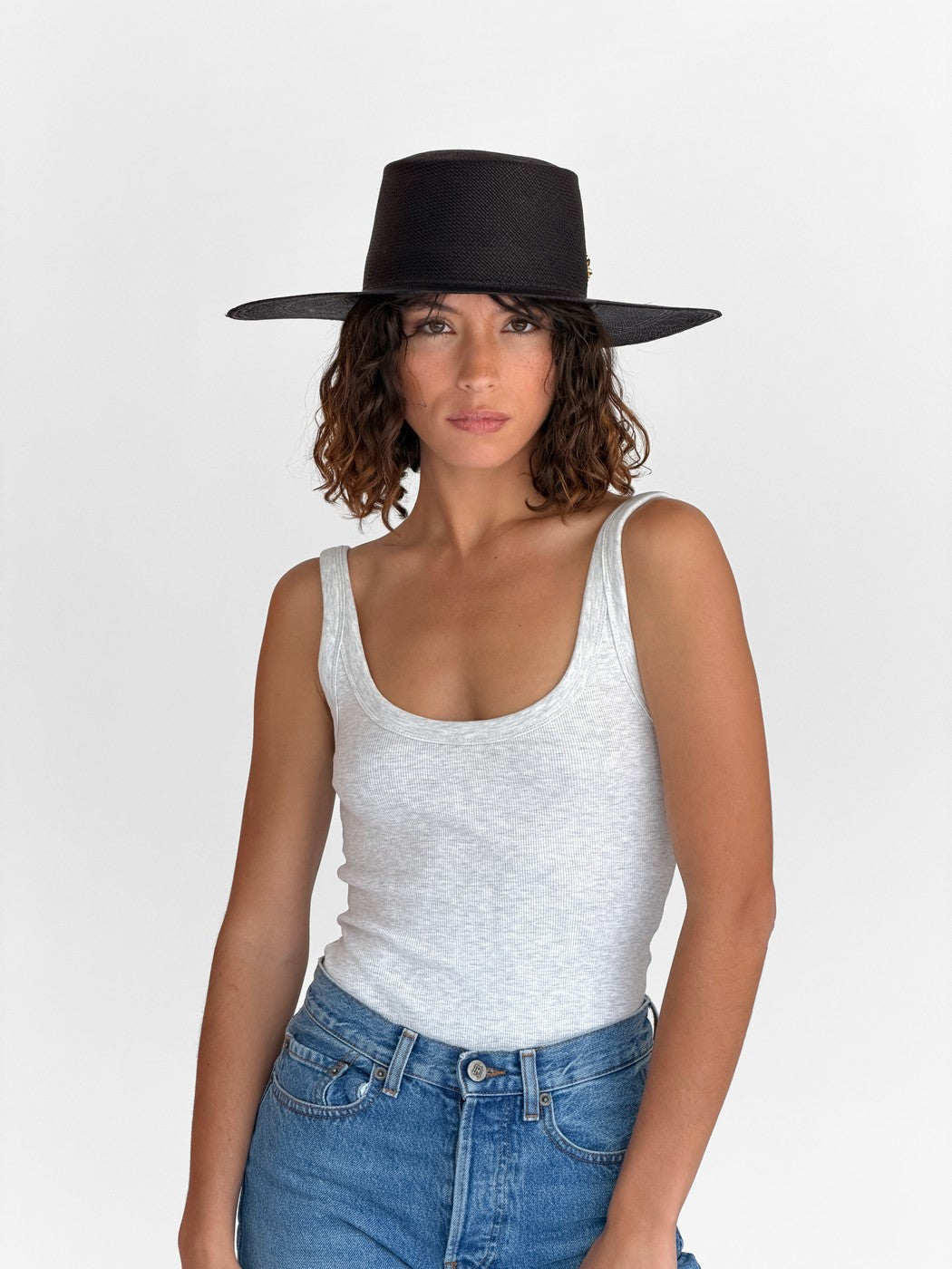 Chapeau Paille Alba - Black