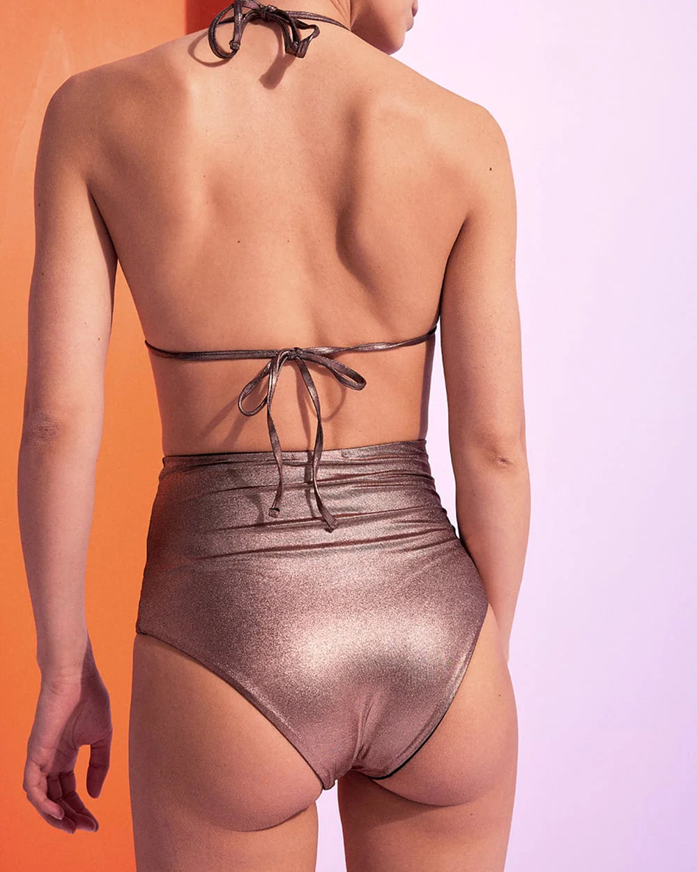 Braguita de bikini Jamie - Bronce / Negro