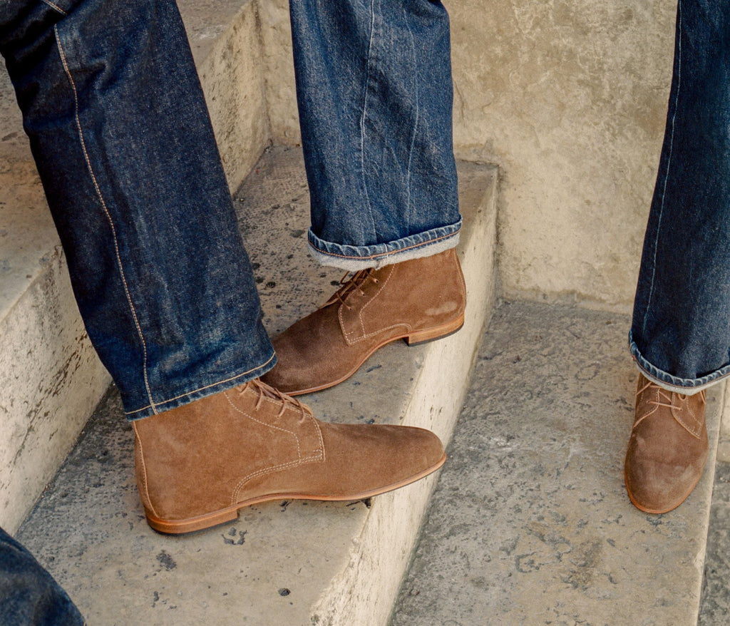 Bottines Albert - Velours Olive - Mixte