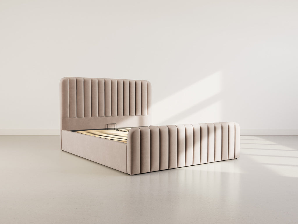 Alice - Ottoman Bed - Velvet - Taupe
