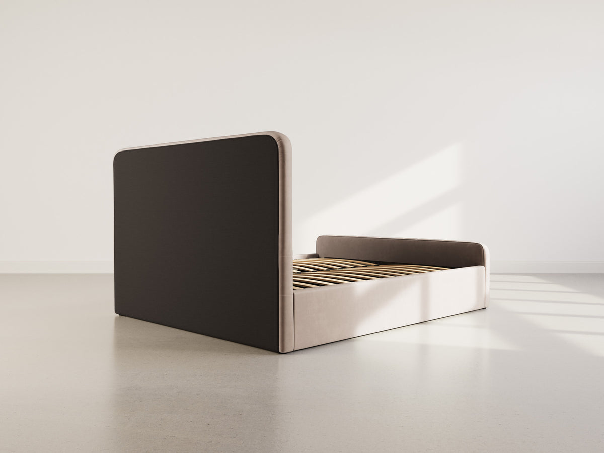 Alice - Ottoman Bed - Velvet - Taupe