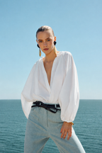 Alma Off-White Bluse