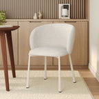 Danaë - Chaise En Tissu Texturé Écru Chiné