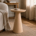 Côme - Table D'Appoint En Placage Chène Blanc