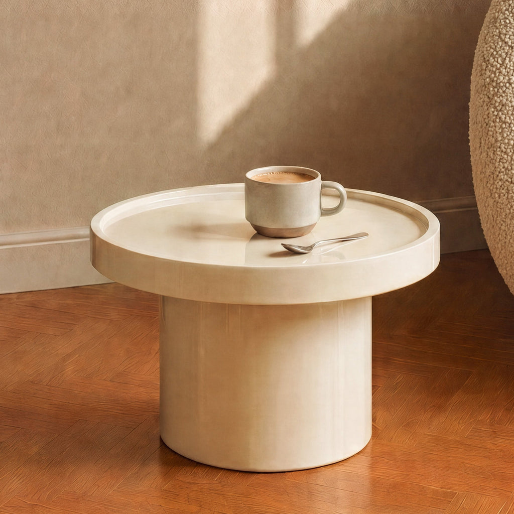 Nora - White Lacquered Mdf Side Table